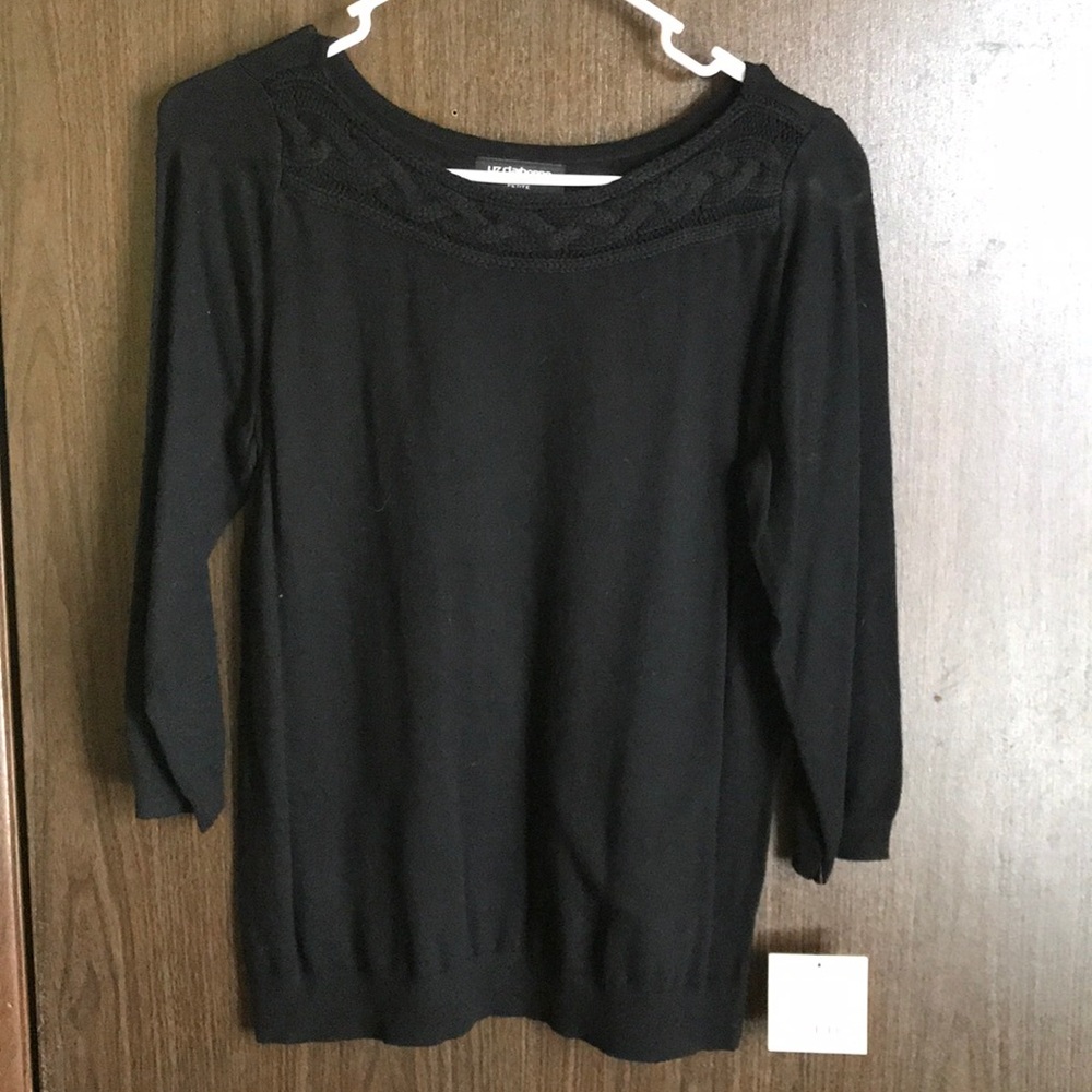 Black 3/4 length sweater